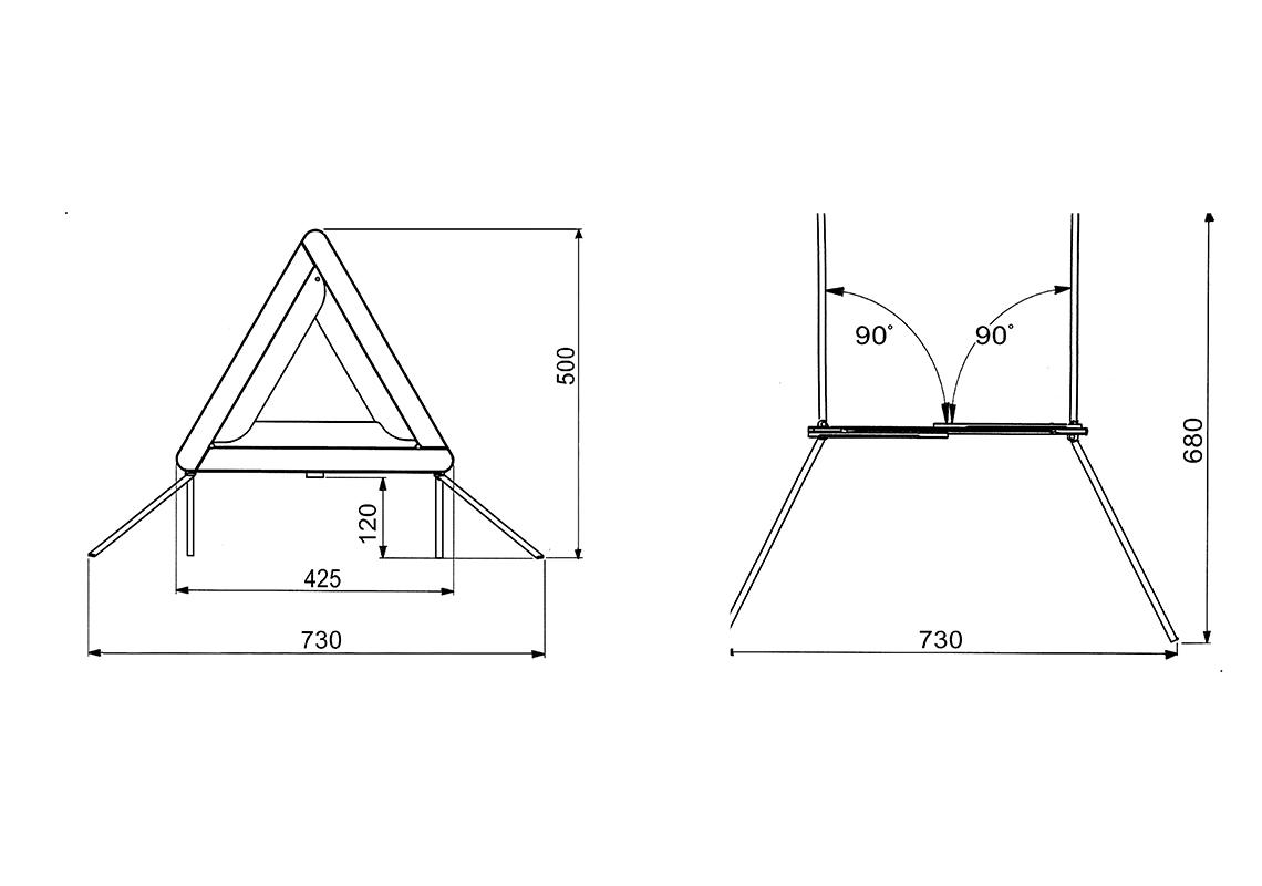 Warning safety triangle